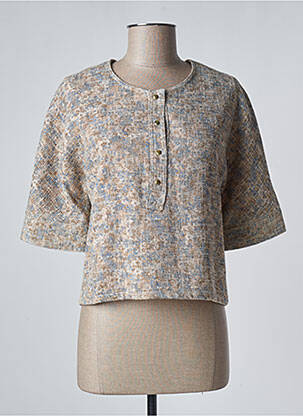 Blouse manches courtes manches courtes vert ROSEANNA femme