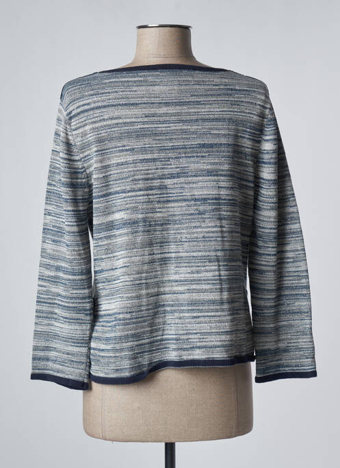 Gilet manches longues col v bleu ROSEANNA femme
