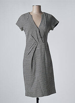Robe mi-longue manches courtes manches courtes noir ARMAND VENTILO femme