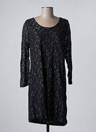 Robe mi-longue manches longues manches longues noir PIMENT ROUGE femme