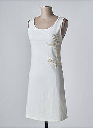 Robe mi-longue sans manche sans manche blanc VFISH femme