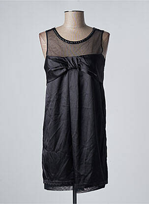 Robe mi-longue sans manche sans manche noir ESPERANCE femme