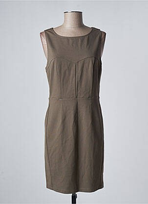 Robe mi-longue sans manche sans manche vert SH femme