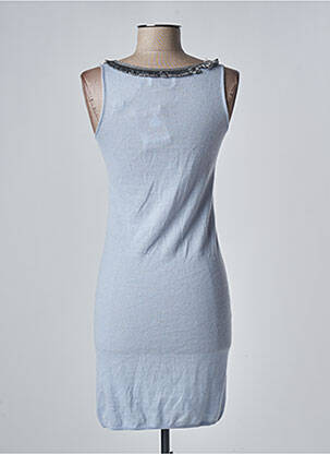 Robe mi-longue sans manche sans manche bleu ALLUDE femme