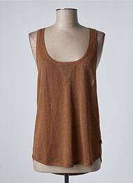 Top stretch sans manche marron I LOVE MY T'S femme