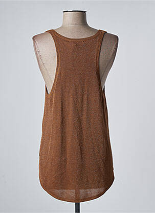 Top stretch sans manche marron I LOVE MY T'S femme