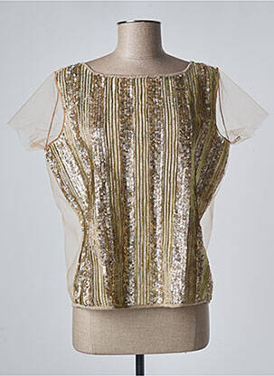 Top manches courtes manches courtes beige ATOS LOMBARDINI femme