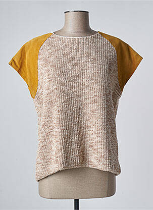 Top manches courtes manches courtes jaune ROSEANNA femme