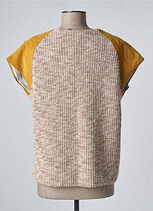 Top manches courtes manches courtes jaune ROSEANNA femme