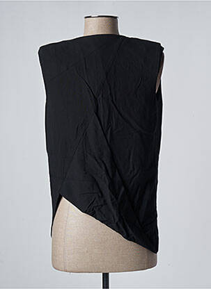 Gilet sans manche fermeture boutonnée sur le devant noir ILARIA NISTRI femme