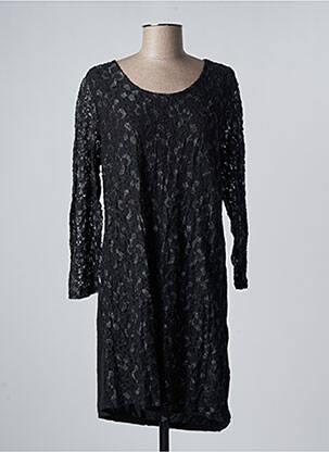 Robe mi-longue noir PIMENT ROUGE pour femme