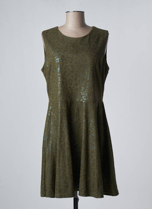 Robe mi-longue coupe fluide sans manche vert SOPHYLINE femme
