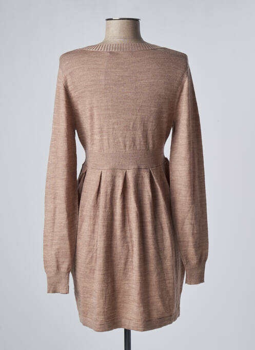 Robe mi-longue marron FOLIA pour femme