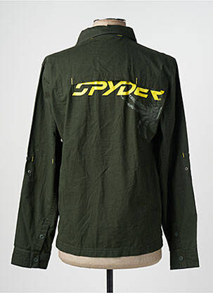 Chemise manches longues poches vert SPYDER homme