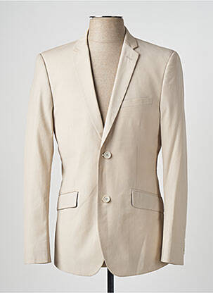 Blazer poignets boutonnés avec fente beige SUBLISSIMO homme