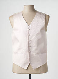Gilet sans manche tissage satiné beige ALEXANDER DOBELL homme