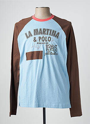 T-shirt bleu LA MARTINA pour homme