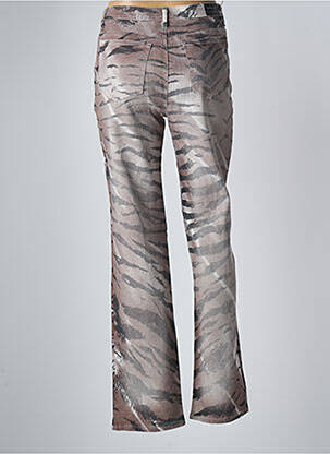 Jeans coupe droite stretch taille normale marron PIANURASTUDIO femme
