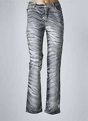 Jeans coupe droite stretch taille normale gris PIANURASTUDIO femme