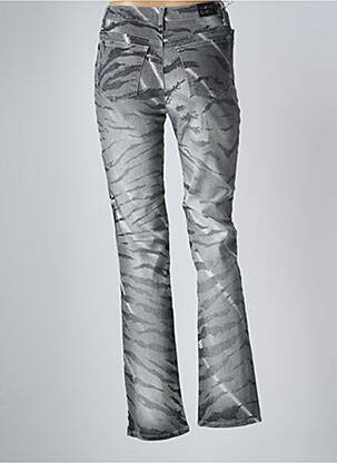 Jeans coupe droite stretch taille normale gris PIANURASTUDIO femme