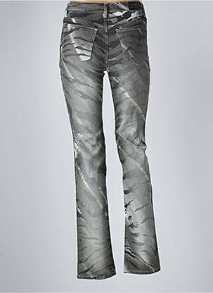 Jeans coupe droite stretch taille normale vert PIANURASTUDIO femme