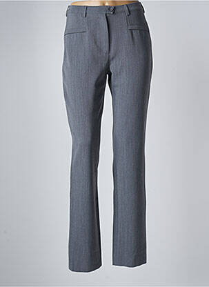 Pantalon droit stretch taille haute gris ZAFFIRI femme