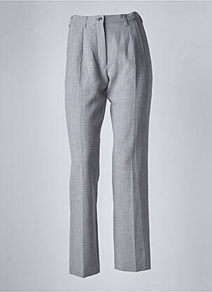 Pantalon droit stretch taille haute gris SYM femme
