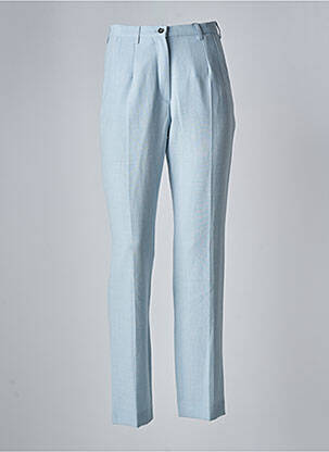 Pantalon droit stretch taille haute bleu SYM femme