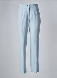 Pantalon droit stretch taille haute bleu SYM femme