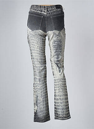Jeans coupe droite taille haute taille haute gris PIANURASTUDIO femme