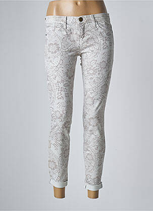 Jeans coupe slim beige CURRENT ELLIOTT pour femme