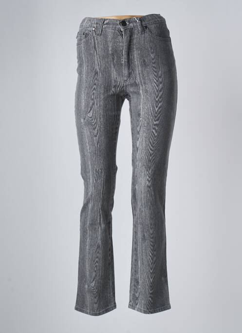 Jeans coupe droite taille haute taille haute gris CAVALLI femme