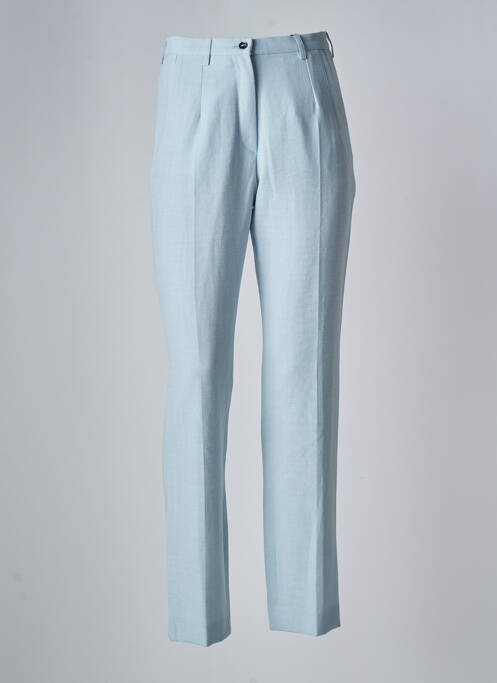 Pantalon droit stretch taille haute bleu SYM femme