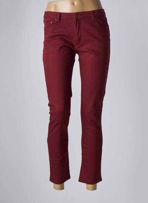 Pantalon 7/8 stretch taille normale rouge SUNCOO femme