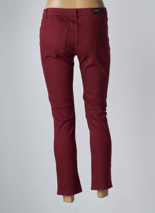Pantalon 7/8 stretch taille normale rouge SUNCOO femme