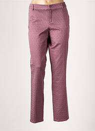 Pantalon droit fermeture zippée sous rabat avec crochet violet SYM femme