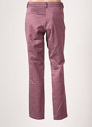 Pantalon droit fermeture zippée sous rabat avec crochet violet SYM femme
