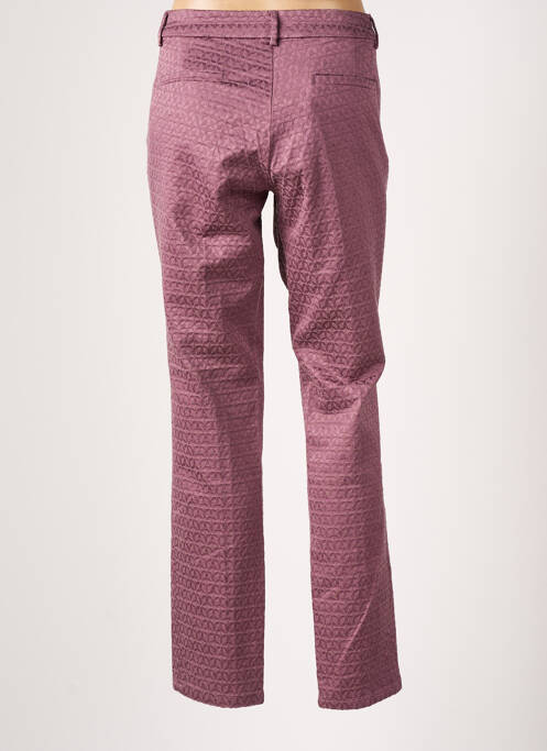 Pantalon droit fermeture zippée sous rabat avec crochet violet SYM femme