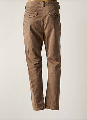 Pantalon droit stretch taille haute marron LE TEMPS DES CERISES femme