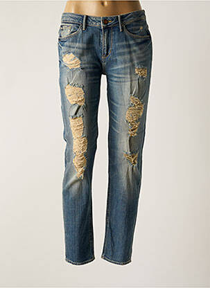 Jeans coupe slim slim taille basse bleu LE TEMPS DES CERISES femme