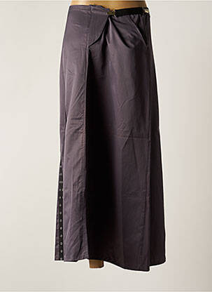Jupe longue fermeture zippée au dos violet LES FOLIES D'HARRY femme