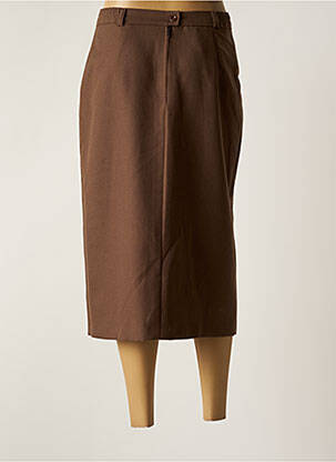 Jupe mi-longue taille à pinces marron BRANDTEX femme
