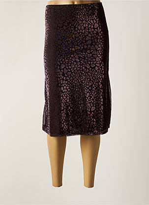 Jupe mi-longue taille normale violet LEELOO femme