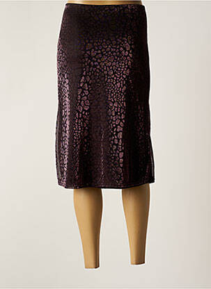 Jupe mi-longue taille normale violet LEELOO femme