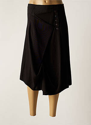 Jupe mi-longue taille normale noir LEÏKO femme