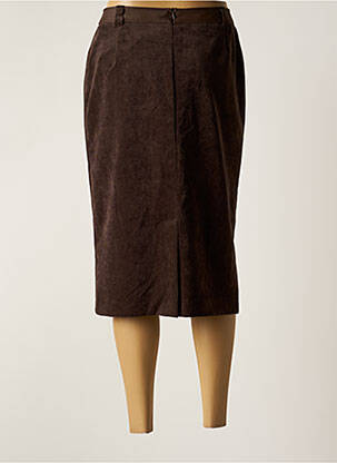Jupe mi-longue stretch marron FRANCOISE DE FRANCE femme