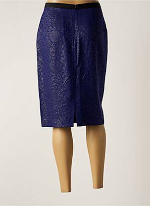 Jupe mi-longue taille à pinces bleu ARMAND VENTILO femme