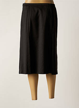 Jupe mi-longue taille à pinces noir CHRISTIAN MARRY femme
