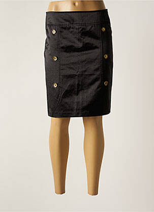 Jupe mi-longue coupe droite noir ZEPELINE femme