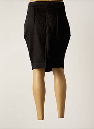 Jupe mi-longue coupe droite noir LES FEES DE BENGALE femme